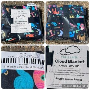 NWT Little Sleepies Star Signs Large Cloud Blanket